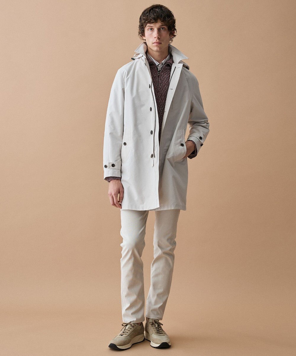 JOSEPH ABBOUD 【柔らか】ラムコットンハイネックジップ セーター 