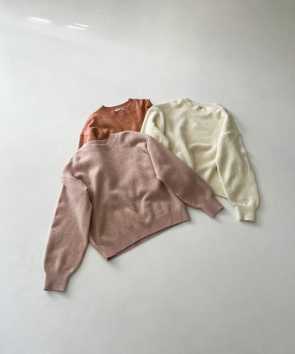 Feroux 【洗える】クルーネックニット プルオーバー 