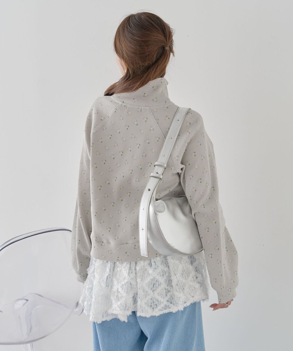 earth music&ecology 【予約】【綿100％】ダブルジップワッフルカーディガン 