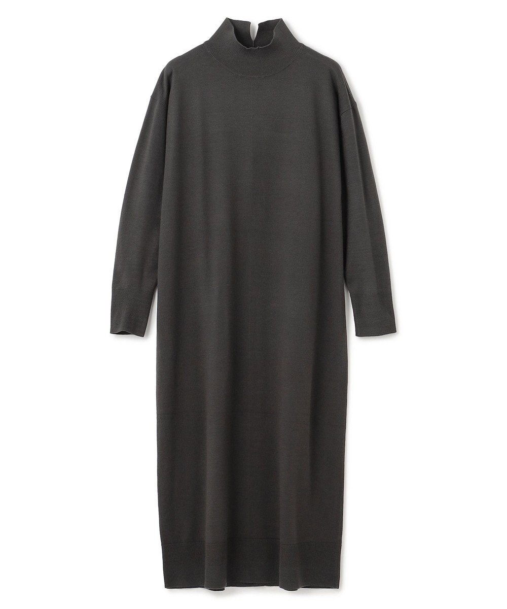 UNFILO 【洗える】ハイネックＩラインニットワンピース 