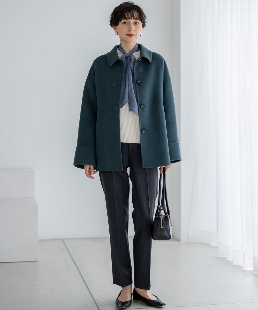 23区 L 【洗える】TWマットクロス スティック パンツ 