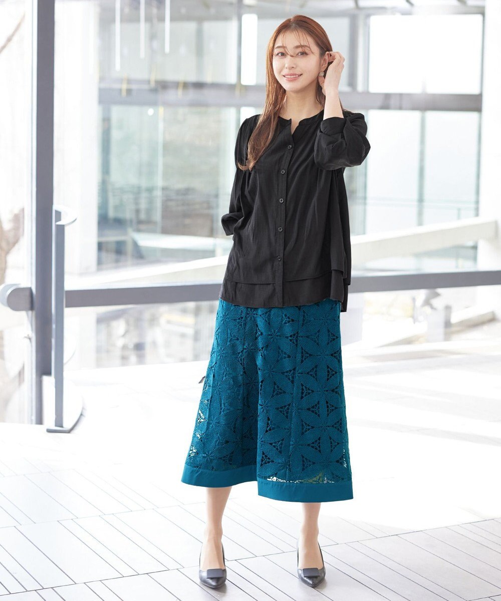 Tiaclasse 【新色追加・洗える】重ねヘムタックブラウス 