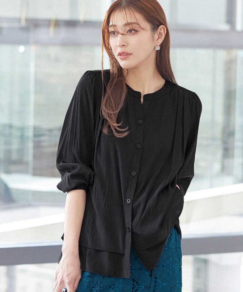 Tiaclasse 【新色追加・洗える】重ねヘムタックブラウス 