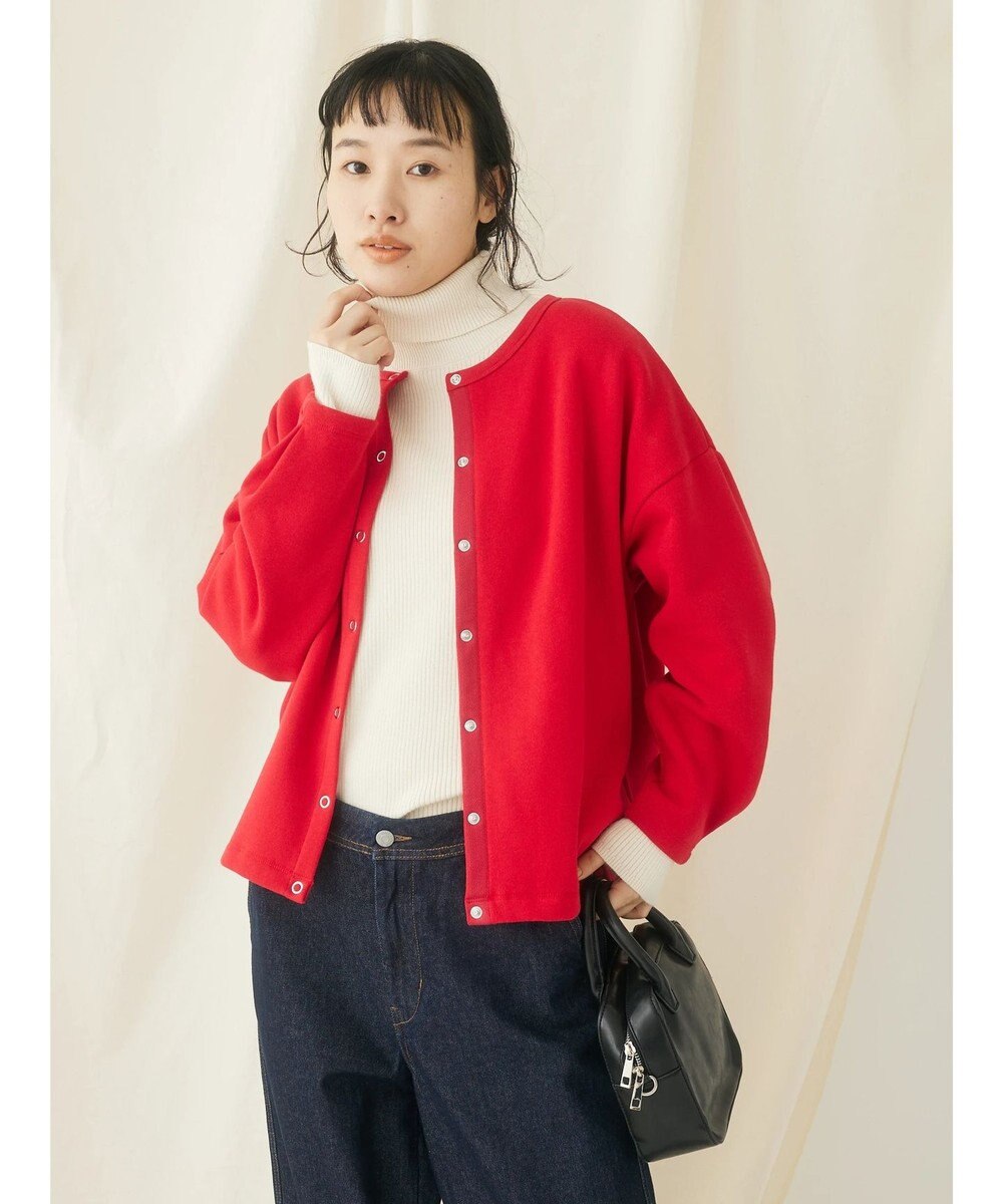 CRAFT STANDARD BOUTIQUE 裏起毛リングドットカーディガン 