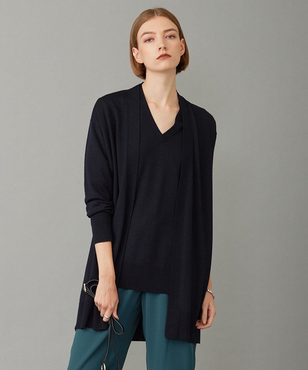 ICB 【洗える】コンパクトウール カーディガン 