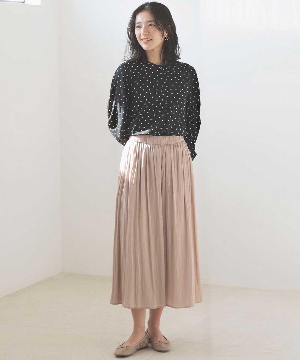 組曲 L ドットジョーゼットプリント ブラウス 