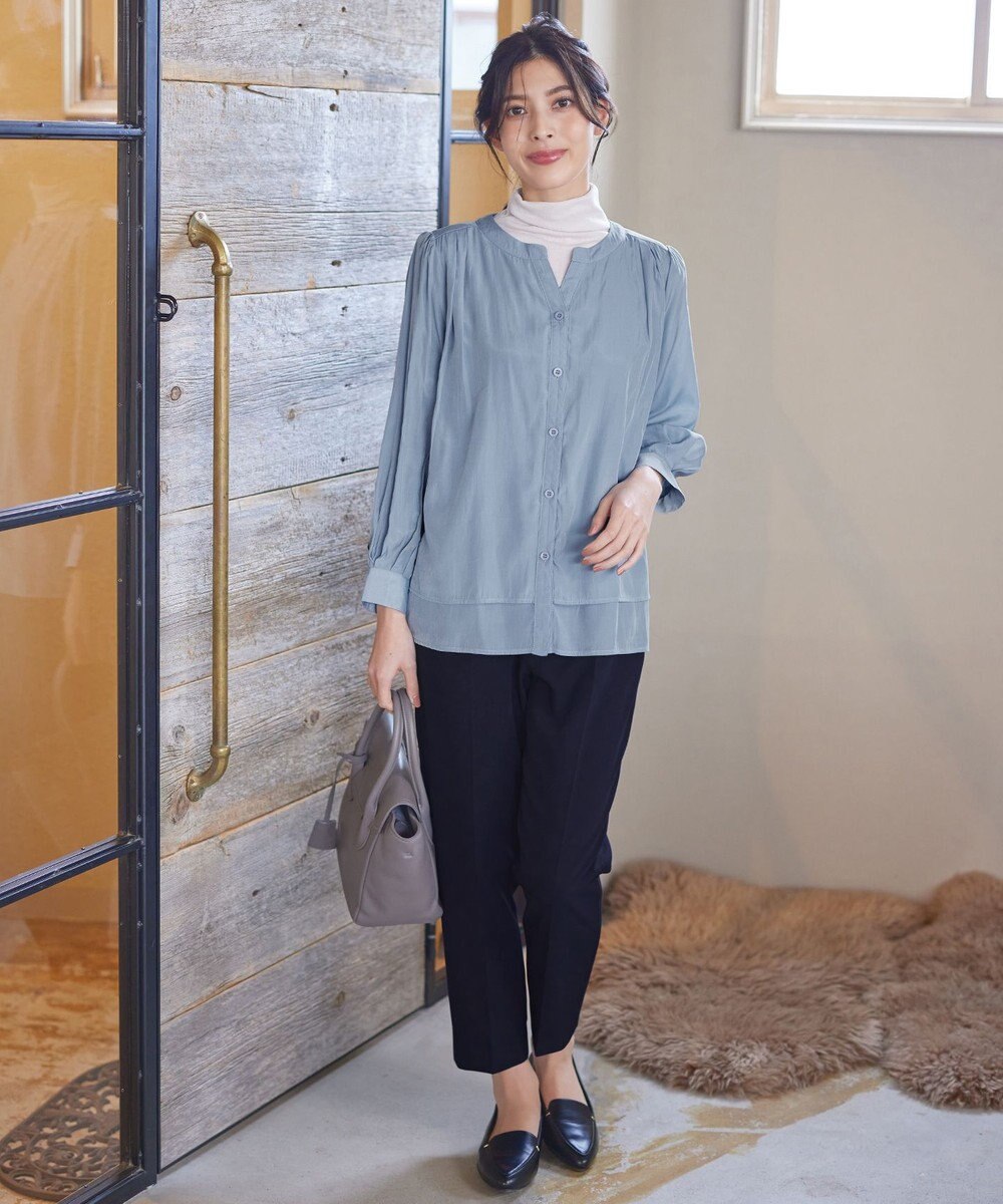 Tiaclasse 【新色追加・洗える】重ねヘムタックブラウス 