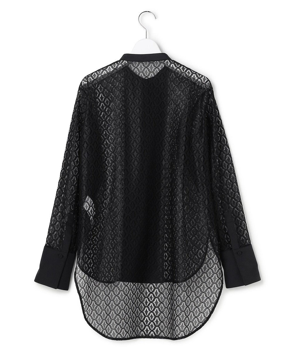 ICB 【WEB＆一部店舗限定】SustainableLace バンドカラー ブラウス 