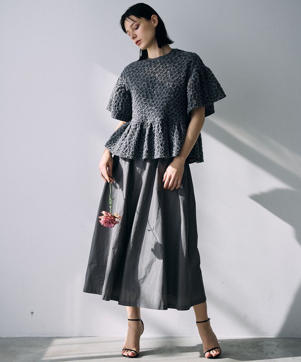 自由区 【カトリエムブーケ】Jupe en taffetas フレアスカート 