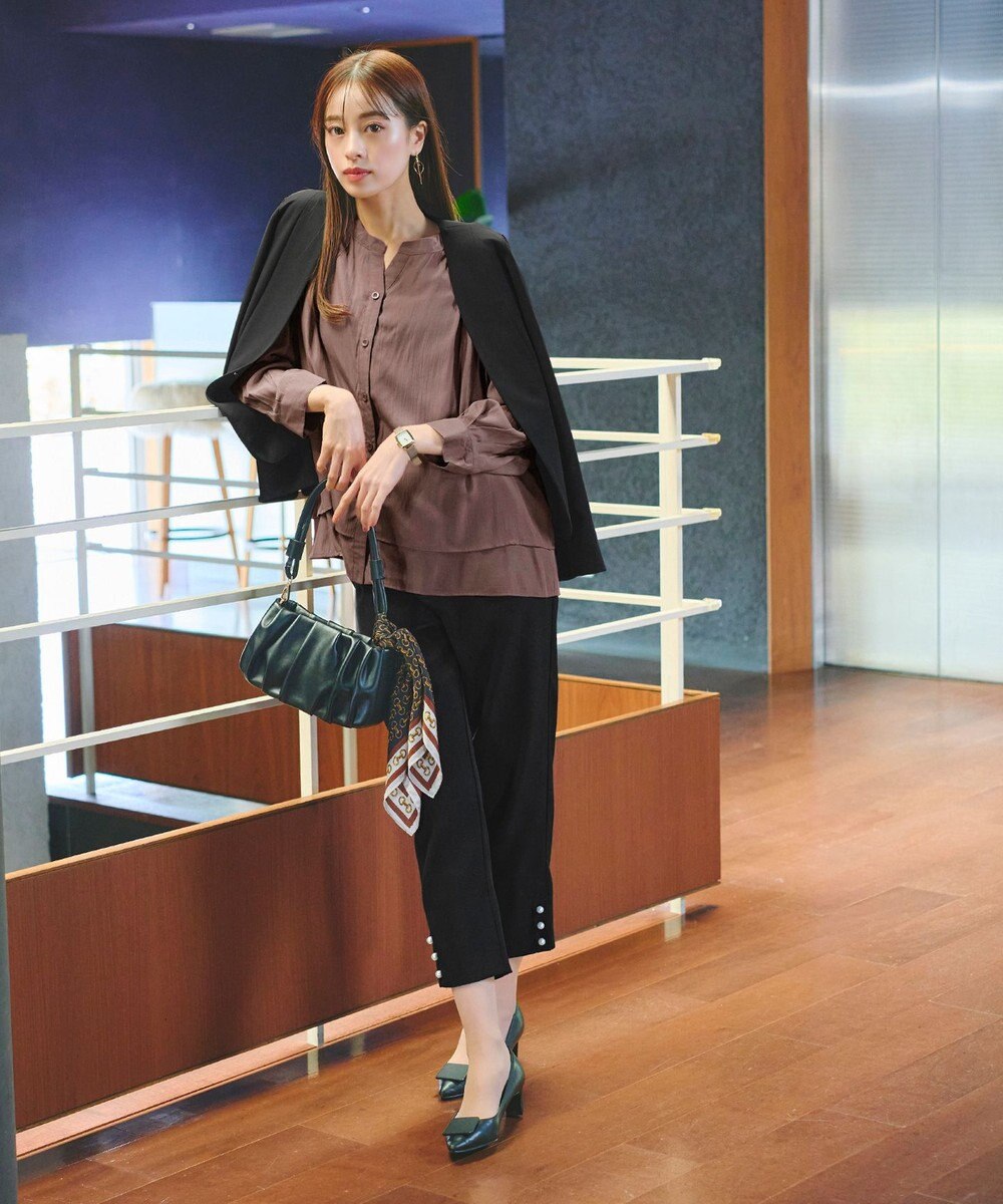 Tiaclasse 【新色追加・洗える】重ねヘムタックブラウス 