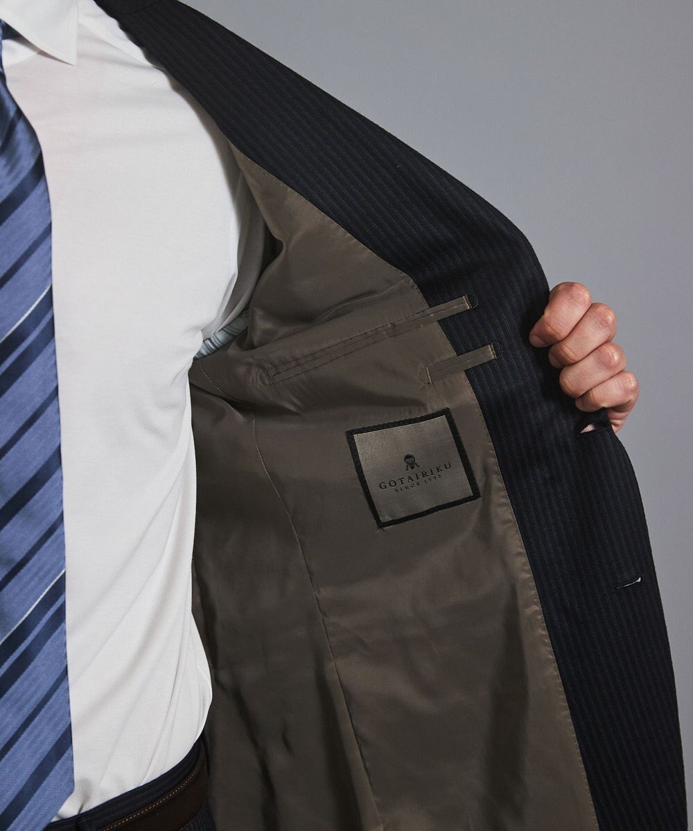 GOTAIRIKU 新柄/セットアップ対応【洗える/ストレッチ/シワになりにくい】ウォッシャブルジャージー セットアップジャケット_柄（25年モデル） 