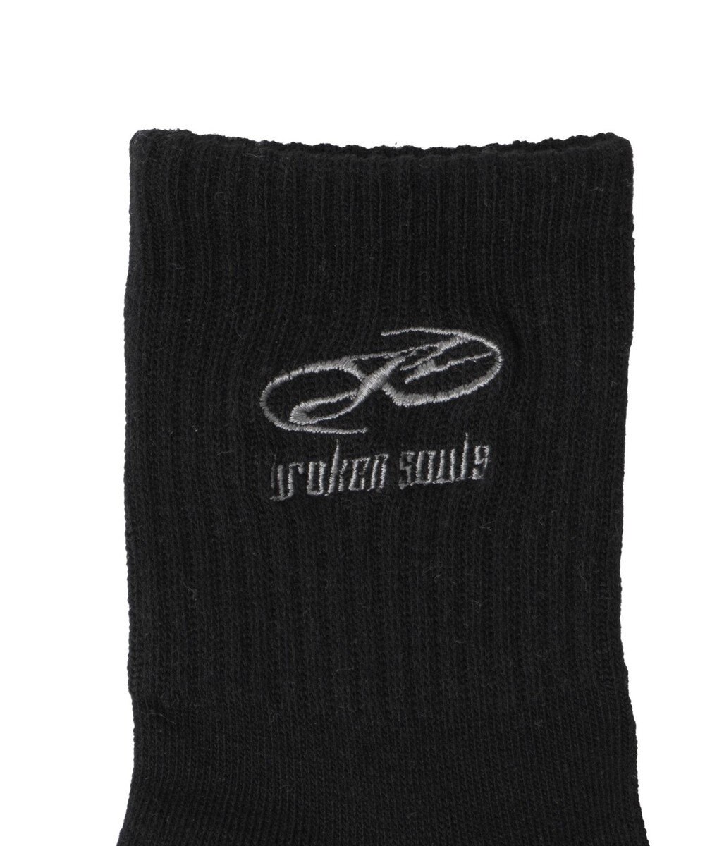 WEGO 底パイル刺繍デザインソックス（丈14㎝） 