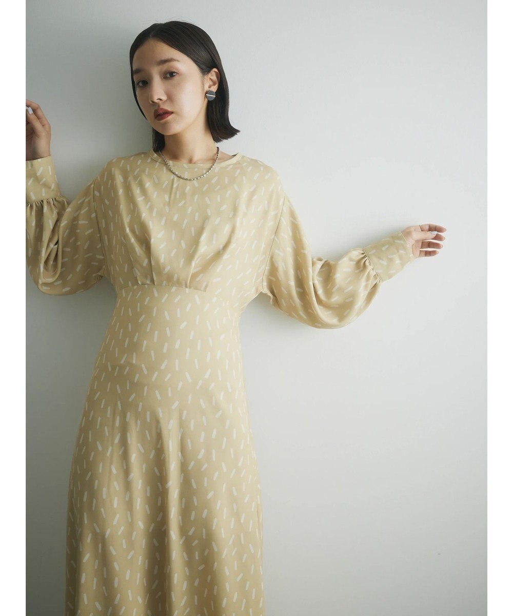 Green Parks armonia．スクエアドットプリントタックワンピース 