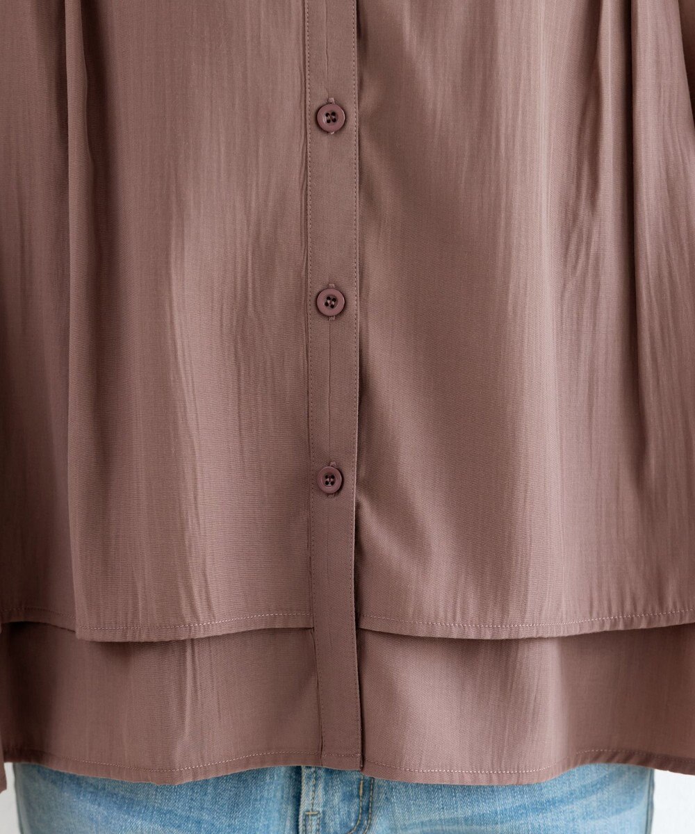 Tiaclasse 【新色追加・洗える】重ねヘムタックブラウス 