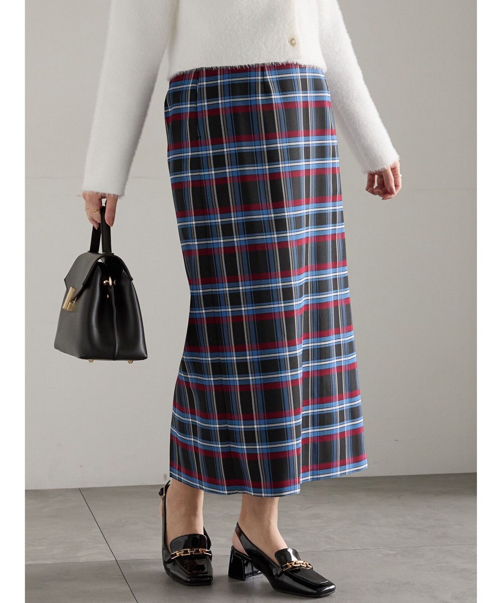 Te chichi チェックナロースカート 