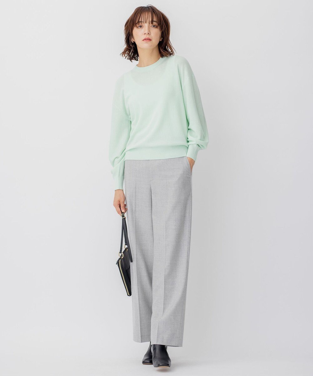 23区 ウールブレンド バック パール ニット 