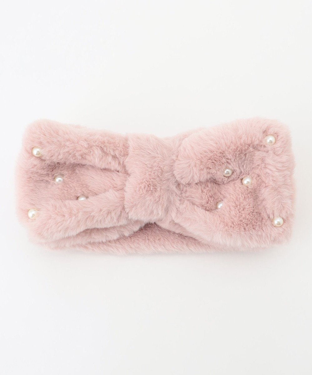 ANY KIDS パール×リボンファーマフラー 