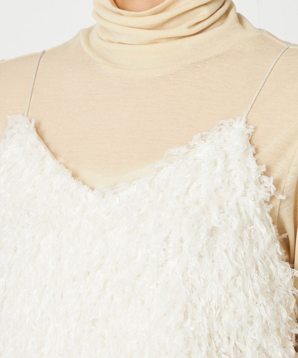 NAVE 【Nave・洗える】フェザーフリンジ キャミソールブラウス 