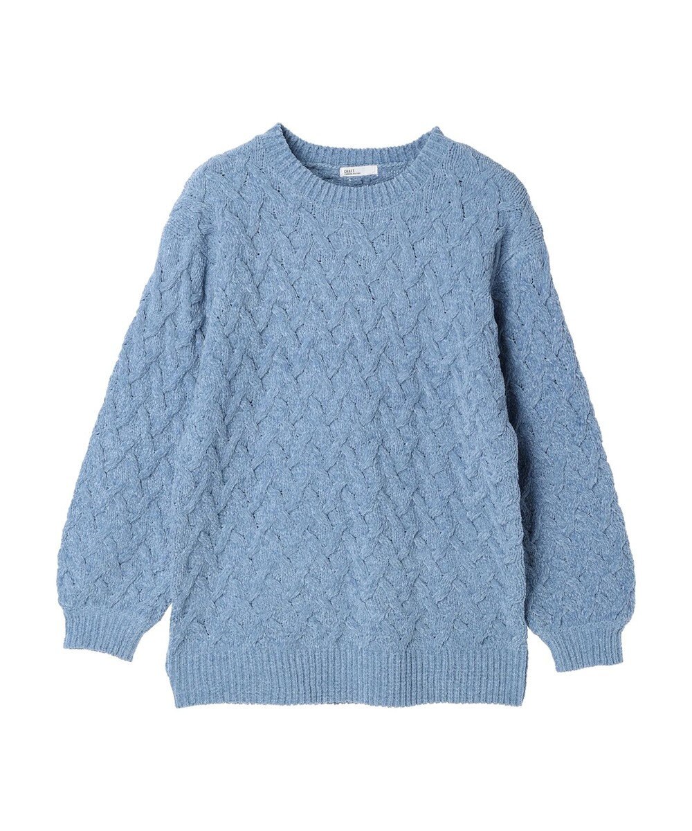 CRAFT STANDARD BOUTIQUE 洗えるモールケーブルニットチュニック 