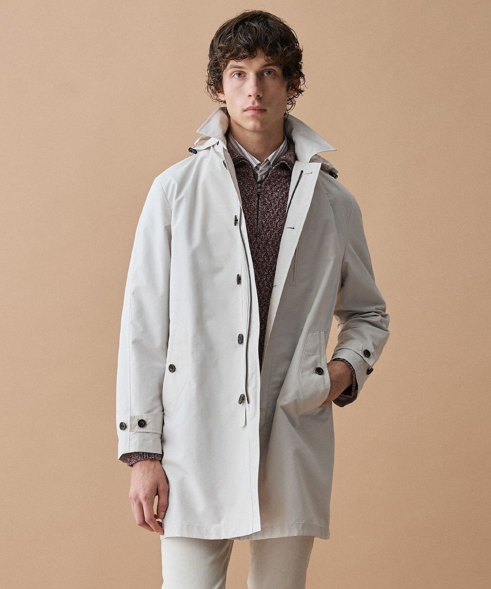 JOSEPH ABBOUD 【柔らか】ラムコットンハイネックジップ セーター 