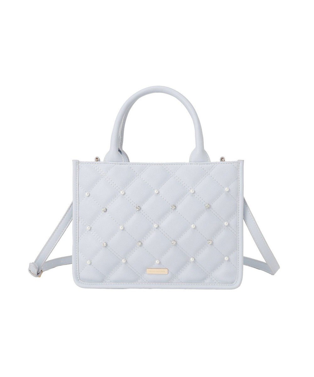 Maison de FLEUR パールビジューキルティングスクエアショルダー 