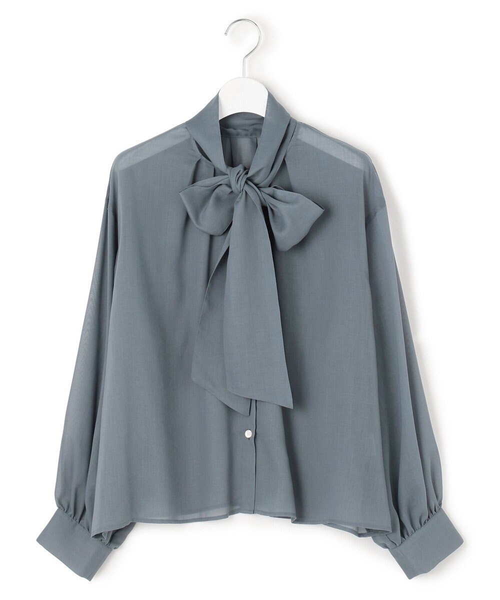 23区 S 【見上愛さん着用/洗える】シアービエラ ボウタイ ブラウス 