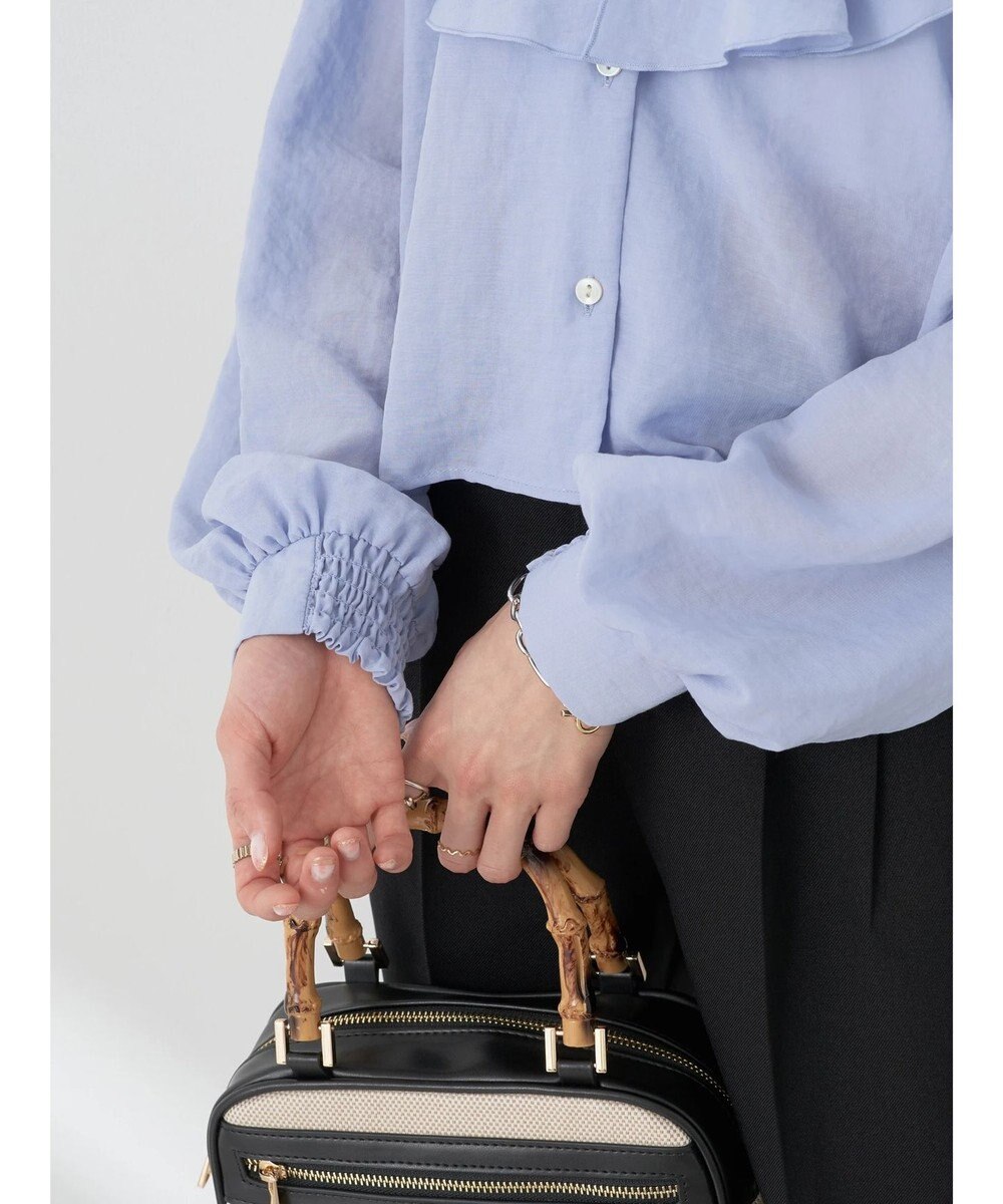 earth music&ecology ラッフルショートブラウス 