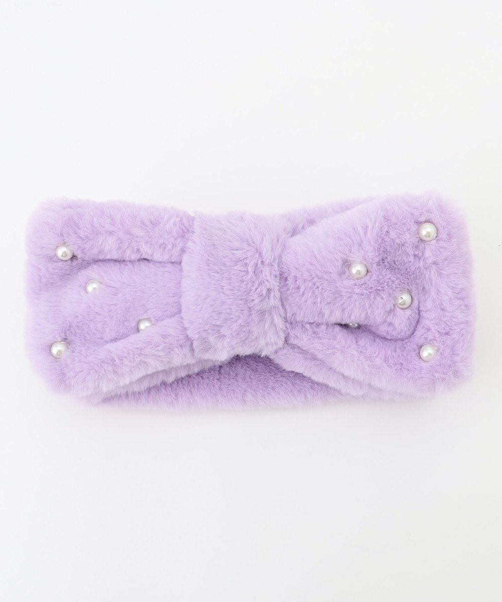 ANY KIDS パール×リボンファーマフラー 