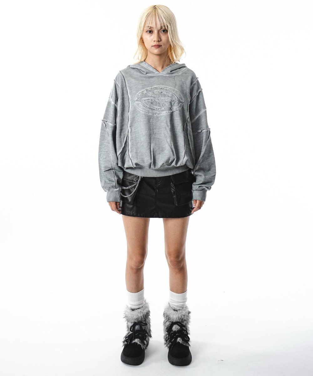 WEGO 【ユニセックス着用ITEM/MLサイズ展開】コールドダイスウィッチングプルパーカー 