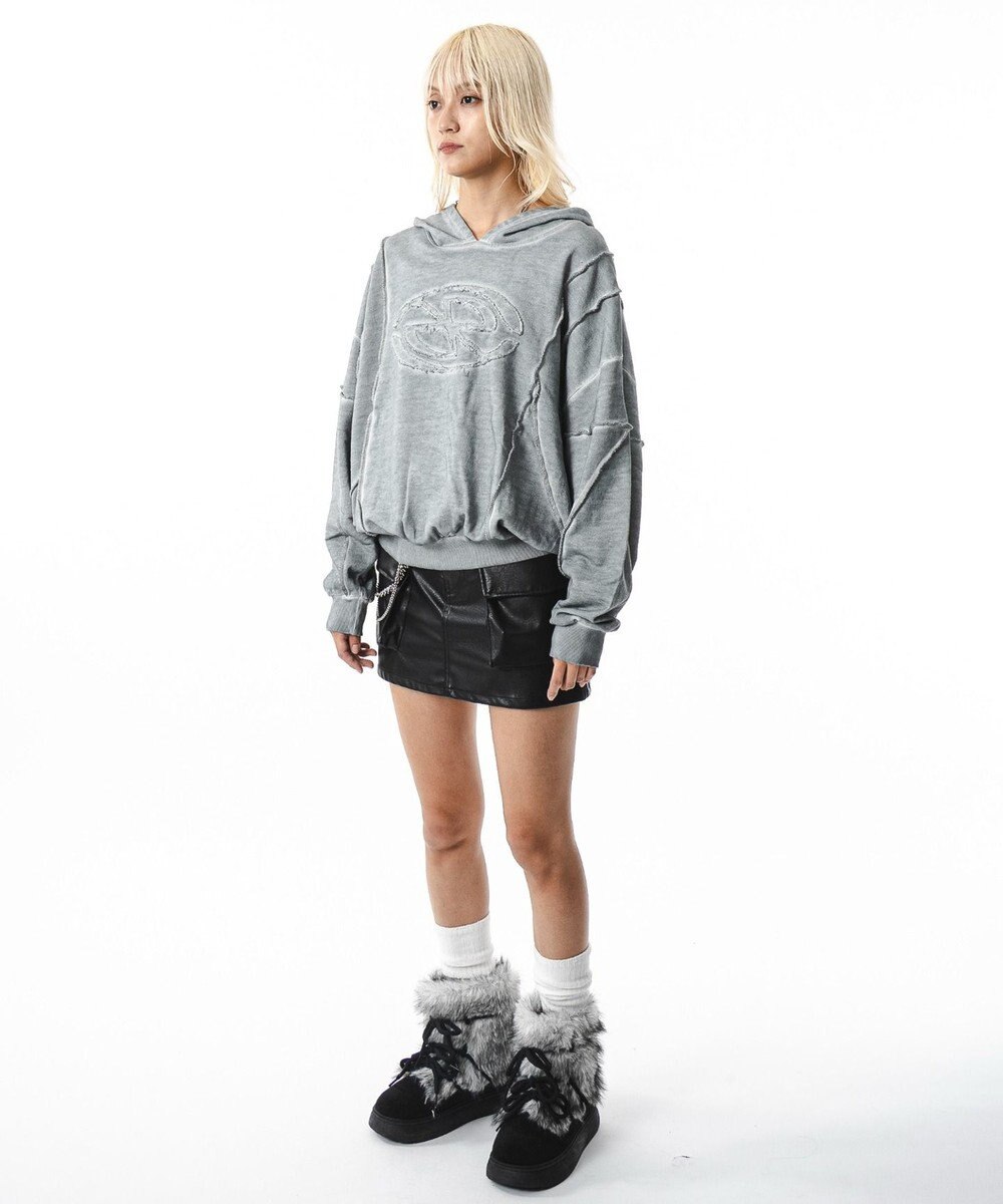 WEGO 【ユニセックス着用ITEM/MLサイズ展開】コールドダイスウィッチングプルパーカー 