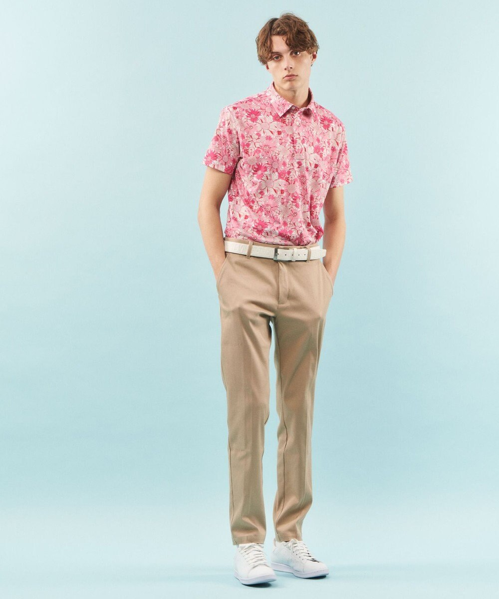 23区GOLF 【MEN】【UVケア/吸水速乾】スプリングフラワー柄 半袖ポロシャツ 