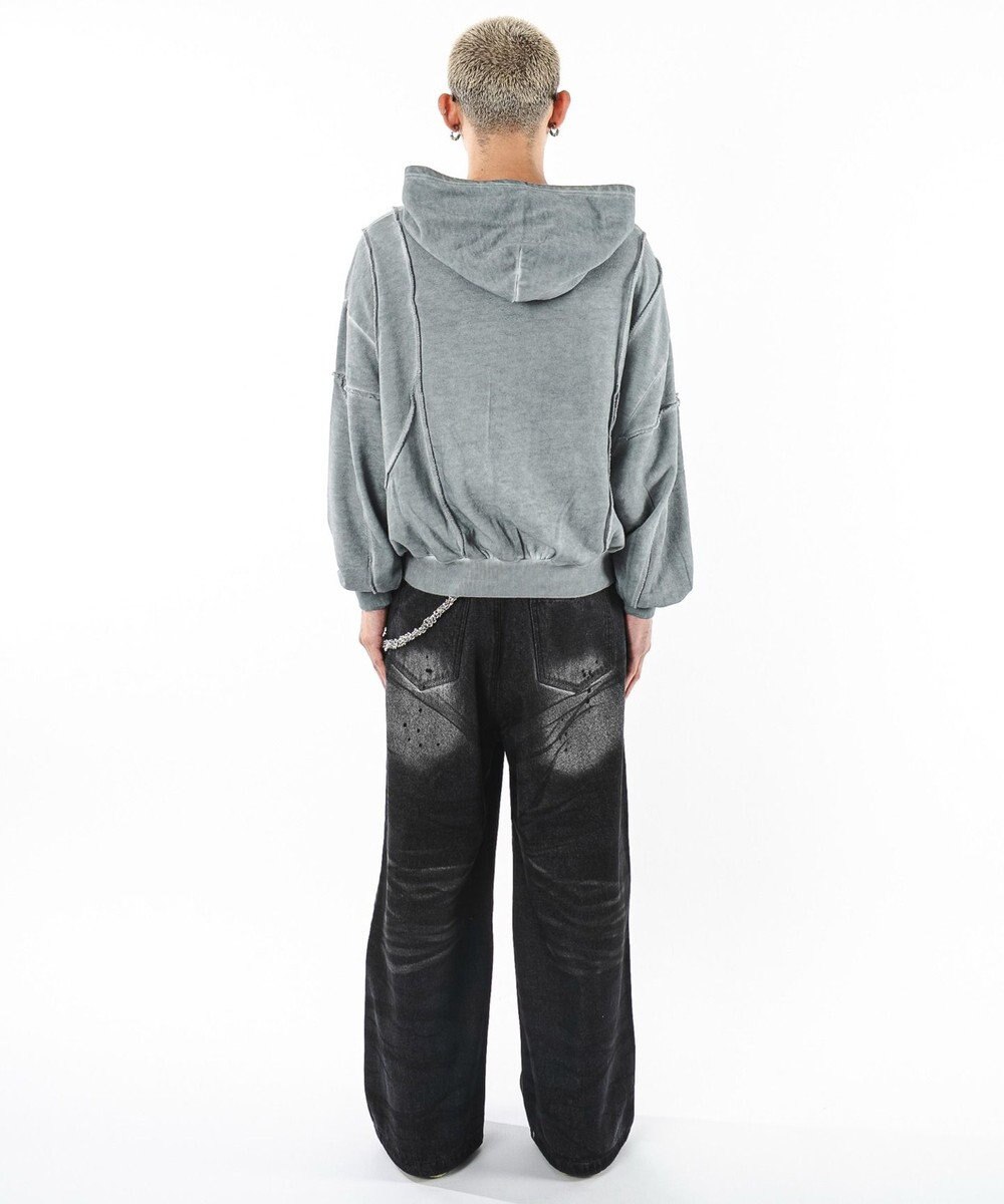 WEGO 【ユニセックス着用ITEM/MLサイズ展開】コールドダイスウィッチングプルパーカー 