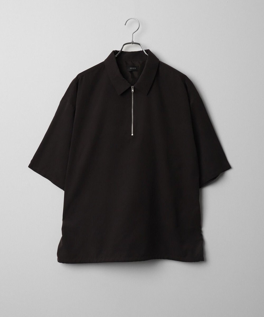 WEGO 【LUCY】アイススウェードハーフジップシャツ（S） 