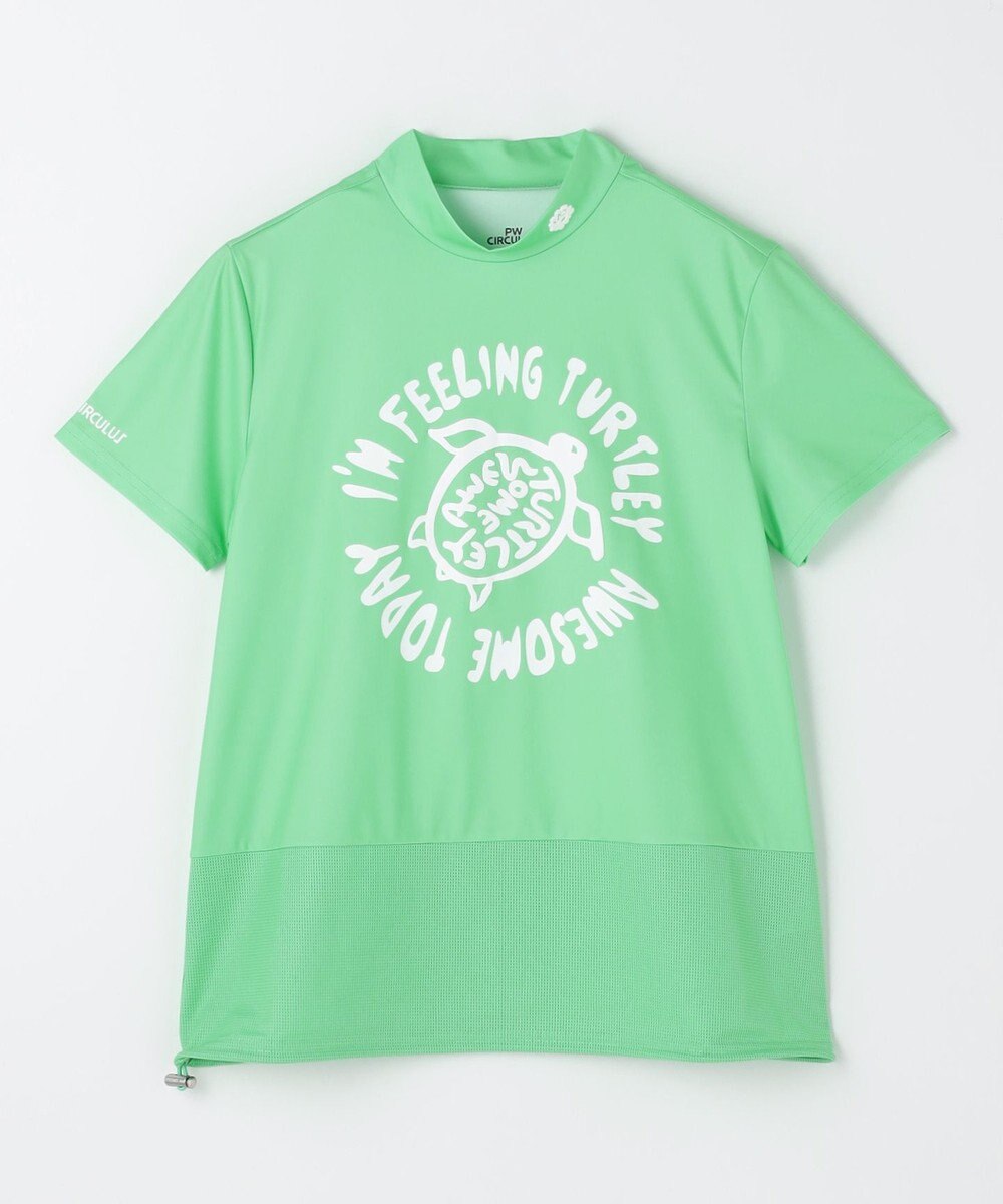 PW CIRCULUS 【WOMEN】SEA TURTLE メッシュコンビモックネックT ゴルフウェア レディース 