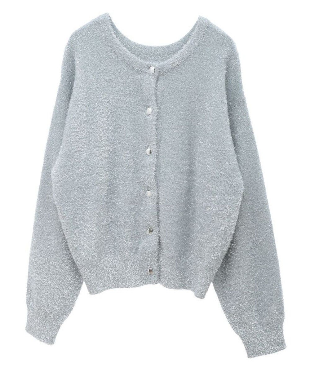 Green Parks シャギーギラギララメカーディガン 