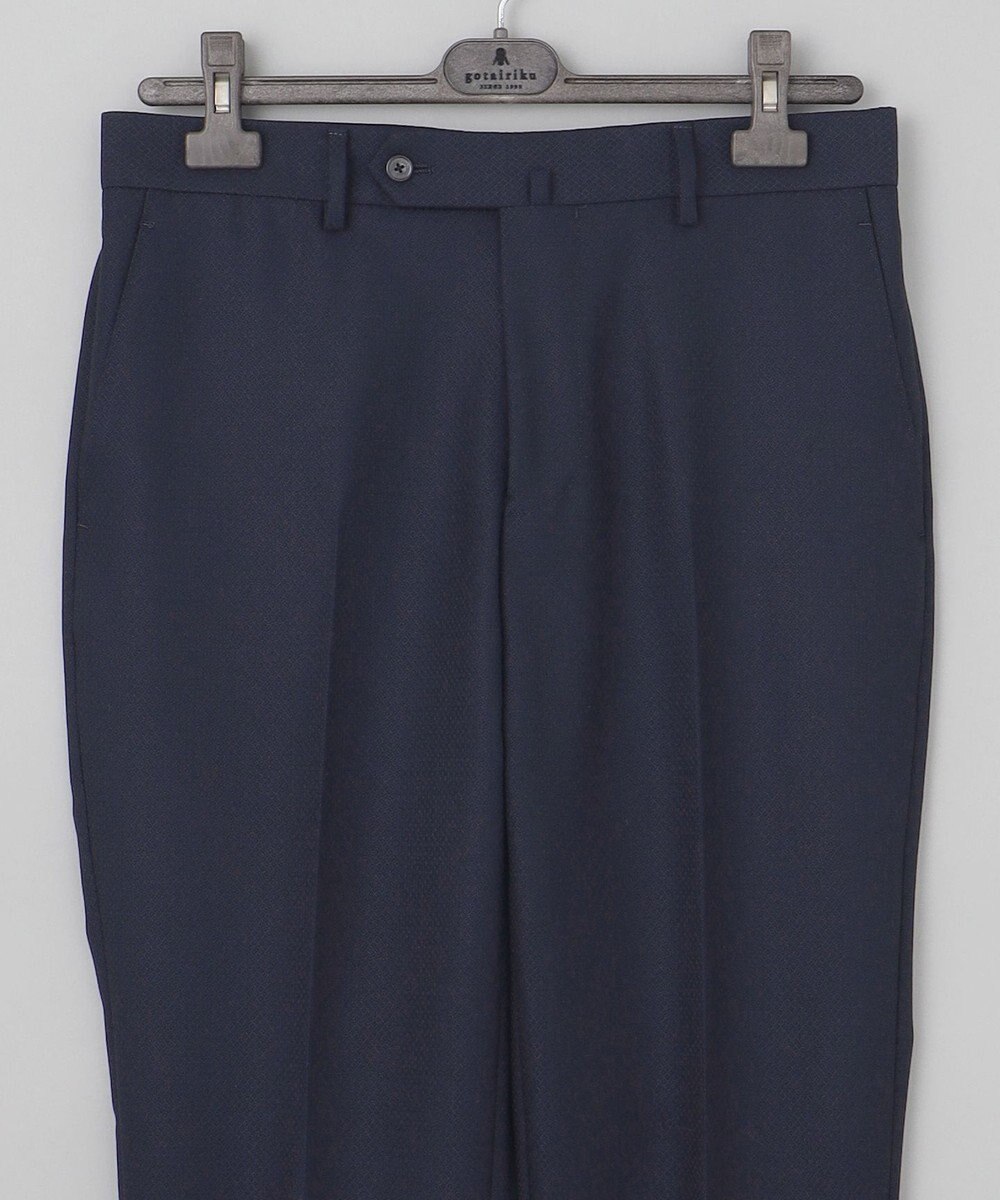 GOTAIRIKU 【御幸毛織】ドライスピナーツイルストレッチスーツ_ネイビー格子 