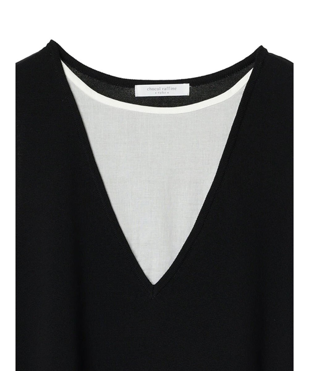 Green Parks ベスト風ドッキングニットプルオーバー 