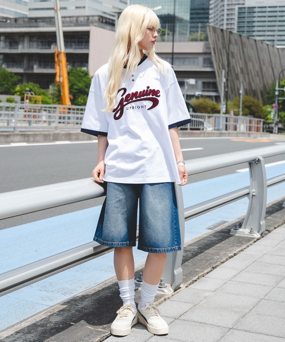 WEGO 【機能T/ユニセックス着用ITEM/MLサイズ展開】接触冷感グラフィックヘンリーBIG　T（SS） 