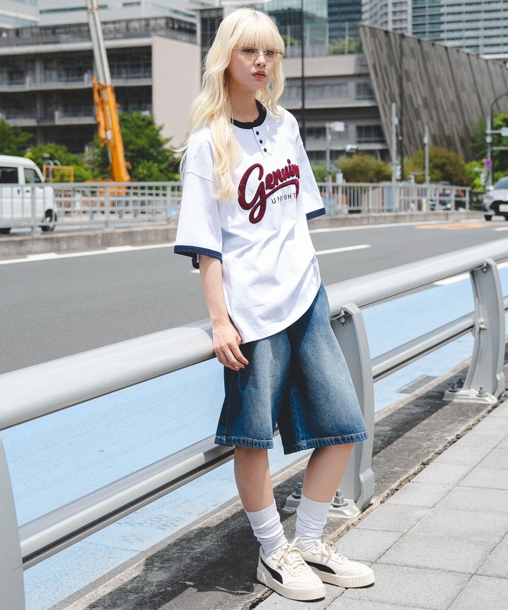 WEGO 【機能T/ユニセックス着用ITEM/MLサイズ展開】接触冷感グラフィックヘンリーBIG　T（SS） 