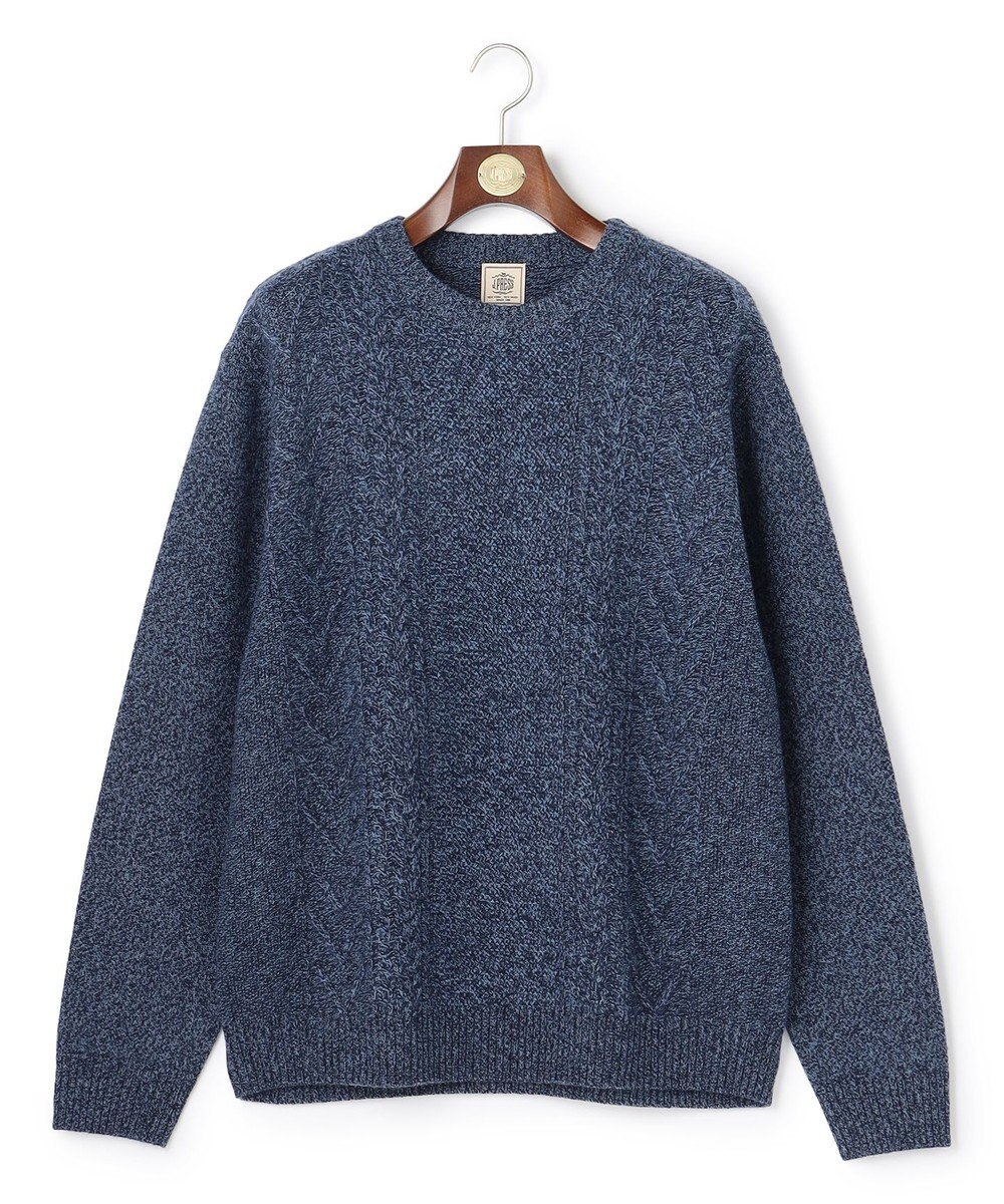 J.PRESS MEN 【KING SIZE】【Cash Lamb's Wool】ケーブルクルーネック ニット_25年モデル 