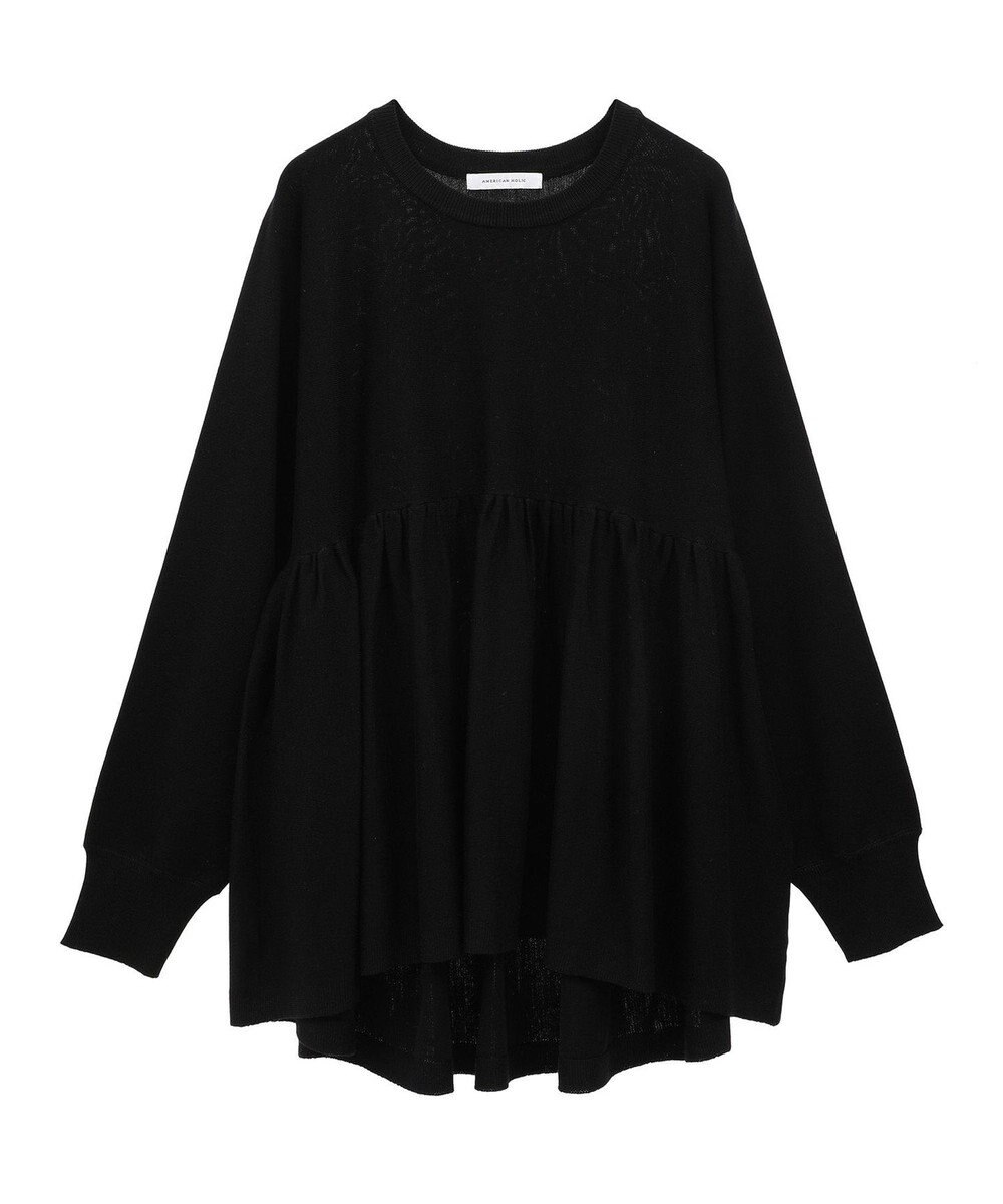AMERICAN HOLIC ティアードギャザーニットプルオーバー 