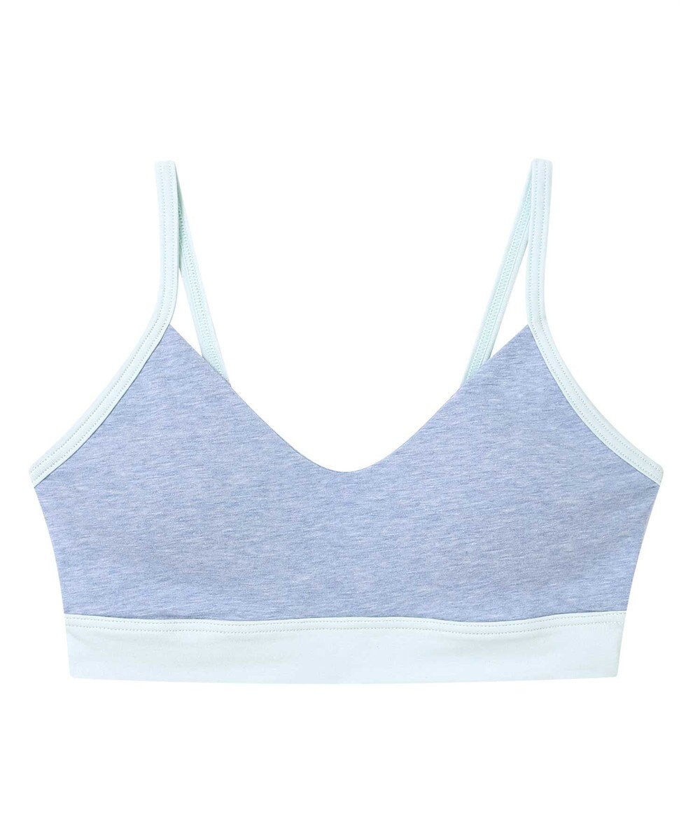 une nana cool 綿ベア天竺 カラーブロッキング ノンワイヤーブラジャー 