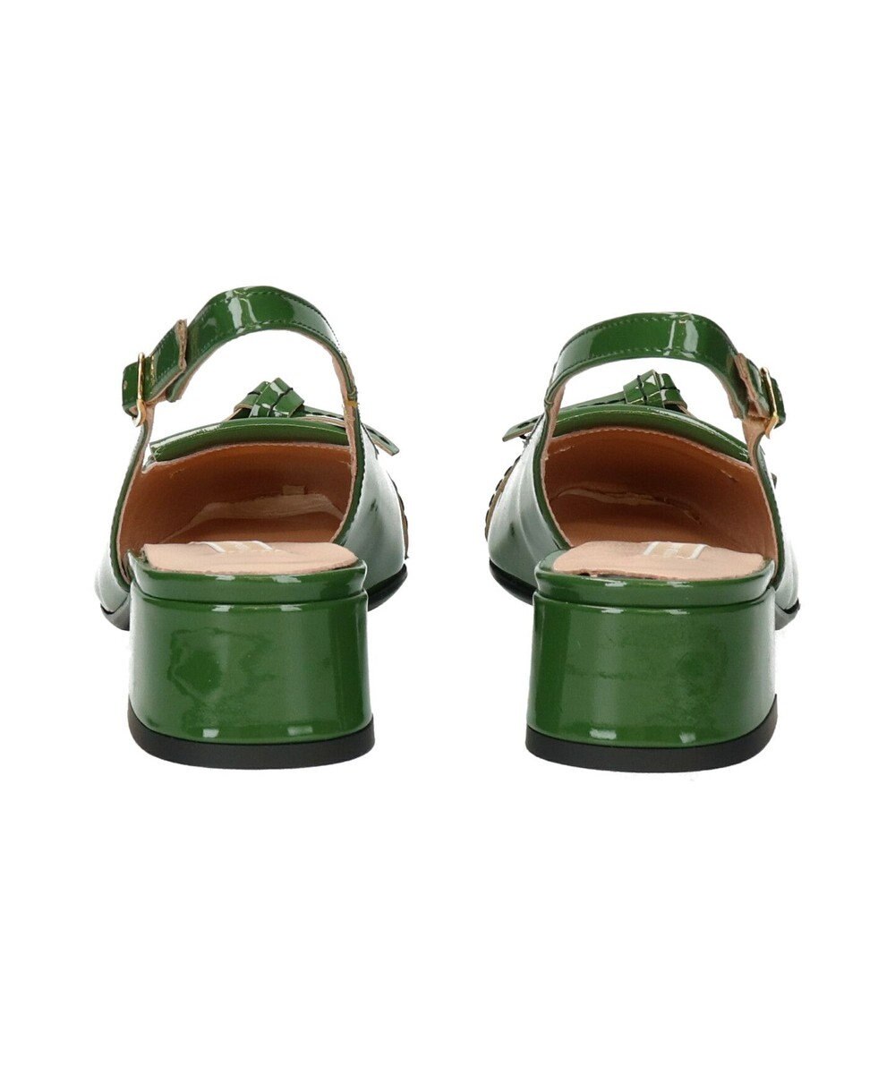 INTER-CHAUSSURES 【INTER-CHAUSSURES】スクエアトウチャンキーヒールバックバンド 