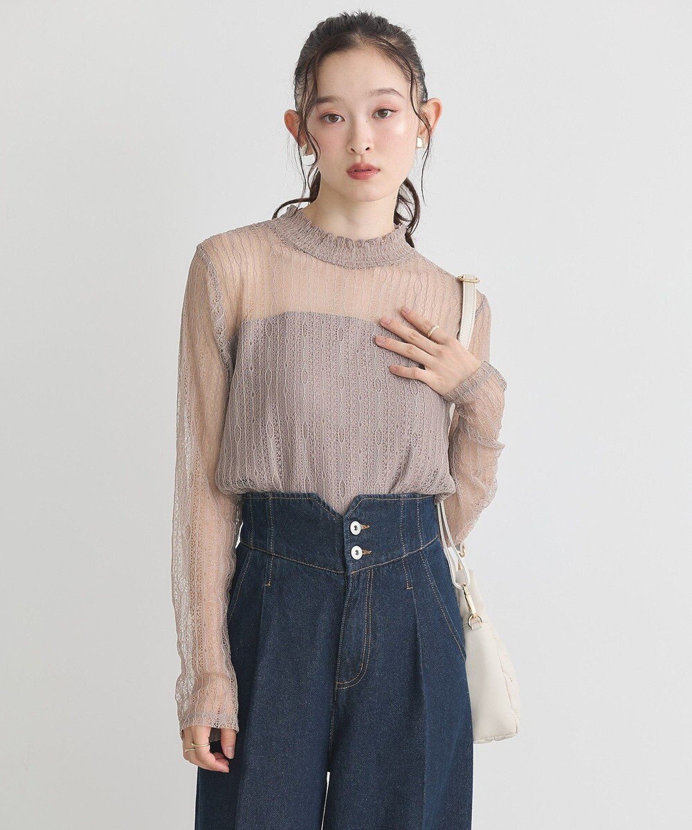 earth music&ecology レースドッキングプルオーバー 