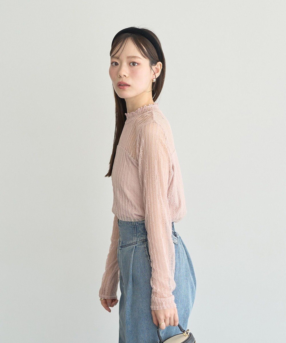 earth music&ecology レースドッキングプルオーバー 