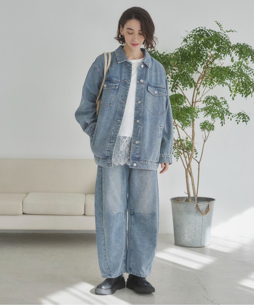WEGO 【ANGIE VINTAGE】オーバーサイズデニムジャケット 
