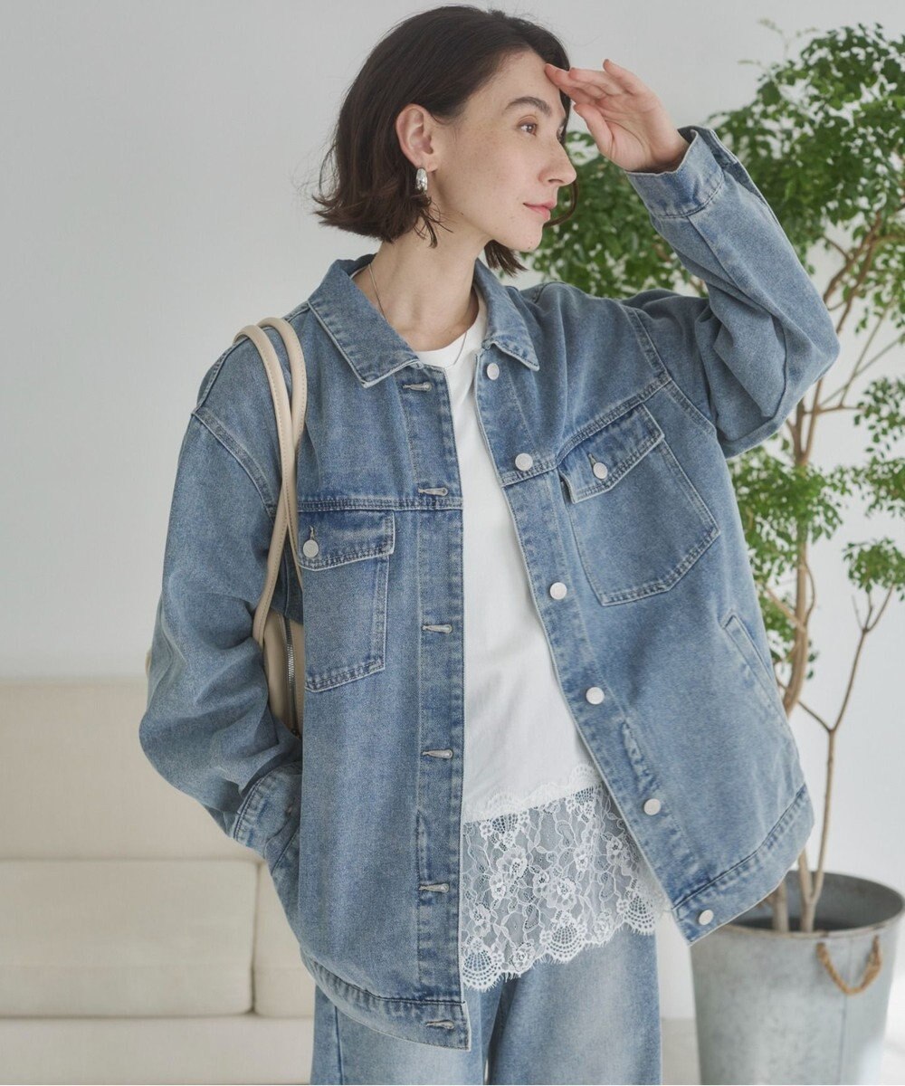 WEGO 【ANGIE VINTAGE】オーバーサイズデニムジャケット 