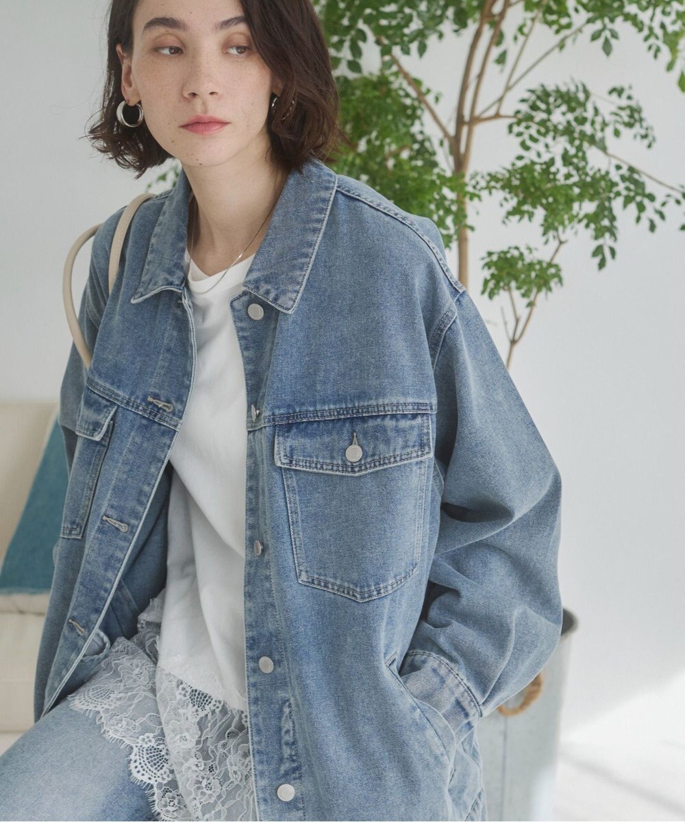 WEGO 【ANGIE VINTAGE】オーバーサイズデニムジャケット 
