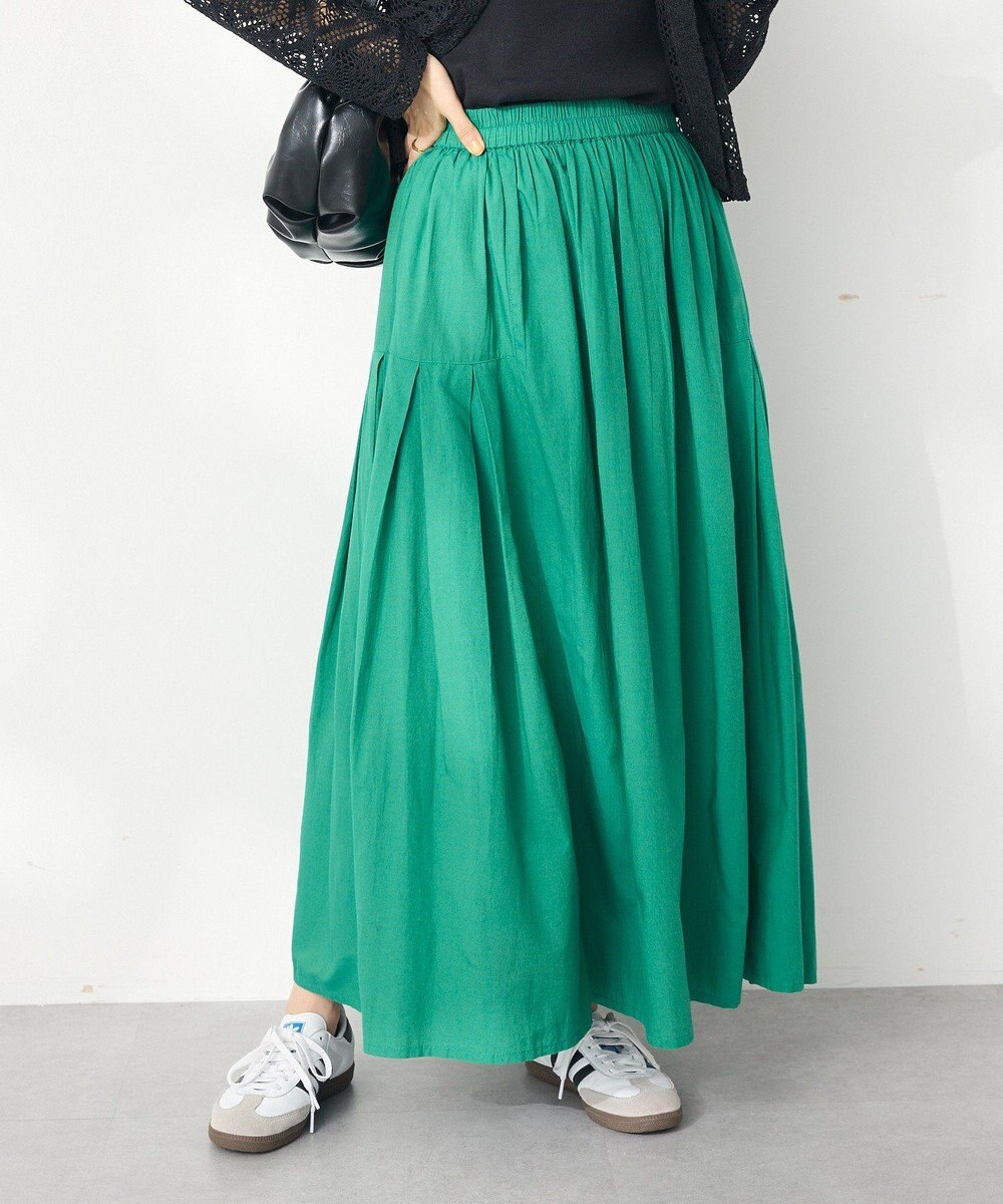 CRAFT STANDARD BOUTIQUE インド綿サイドタック切り替えスカート 