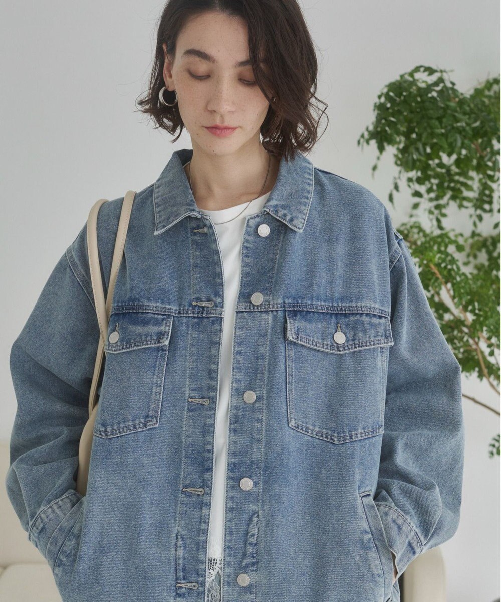 WEGO 【ANGIE VINTAGE】オーバーサイズデニムジャケット 